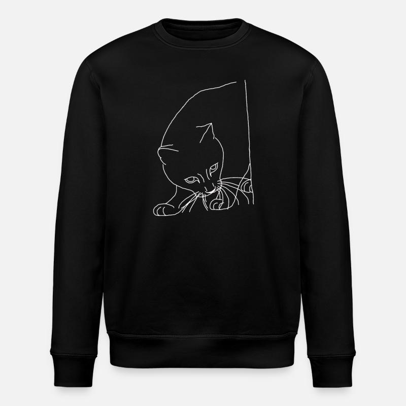 Cat - Stanley/Stella ROLLER Unisex Organic Sweatshirt - black