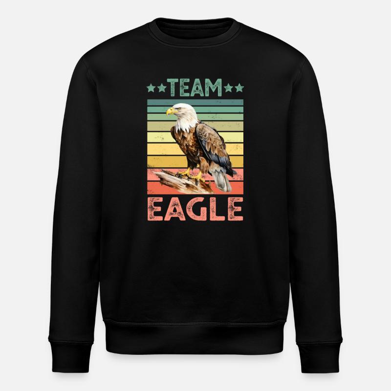 Eagle Bald Eagle - Stanley/Stella ROLLER Unisex Organic Sweatshirt - black