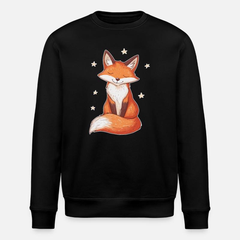 Renard et étoiles - Sweat bio ROLLER Stanley/Stella Unisexe - noir