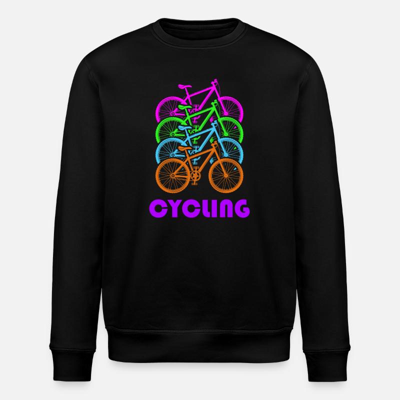 Cycling ist bunte Lebensfreude - Stanley/Stella Unisex Bio-Sweatshirt ROLLER - Schwarz