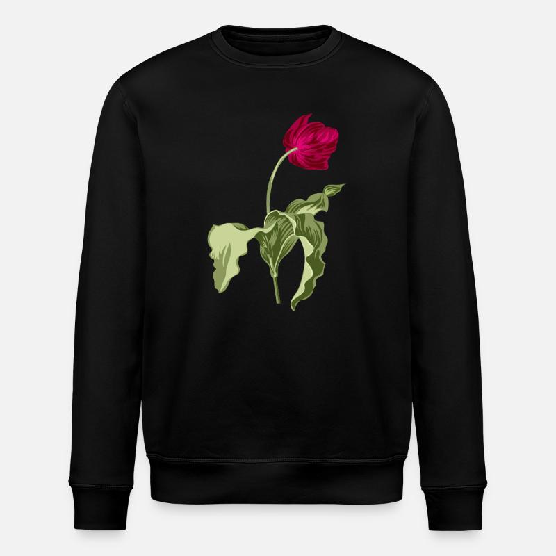 Elegante Tulpe-Illustration - Stanley/Stella Unisex Bio-Sweatshirt ROLLER - Schwarz