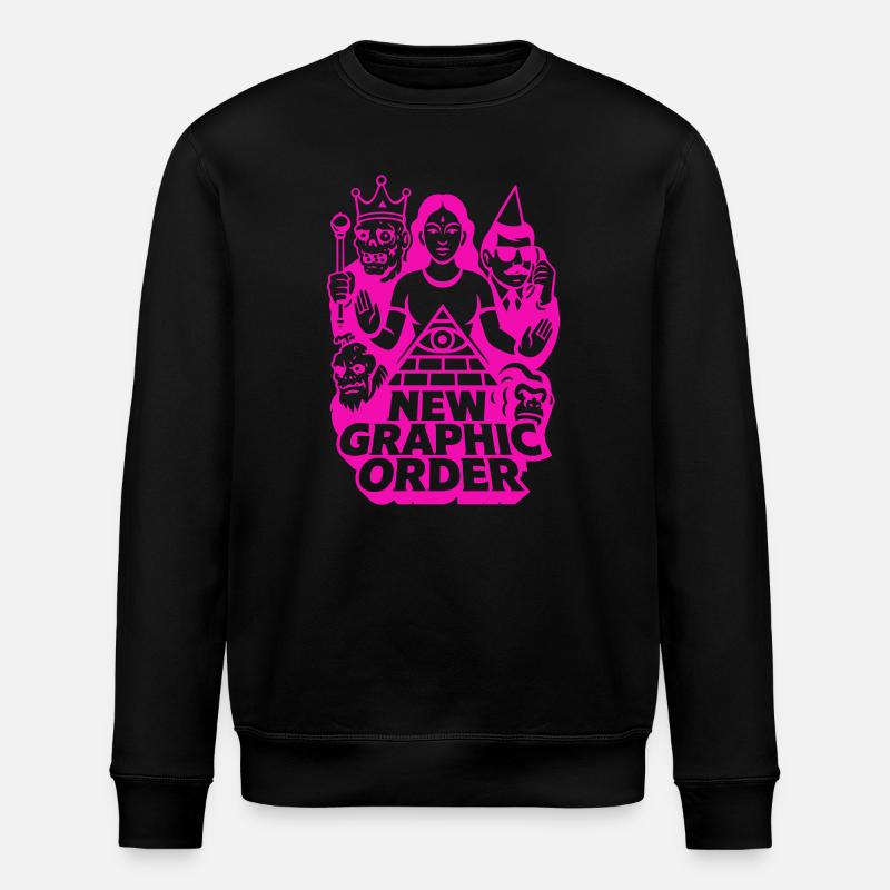 Nouvelle commande graphique Pulp Art rose - Sweat bio ROLLER Stanley/Stella Unisexe - noir