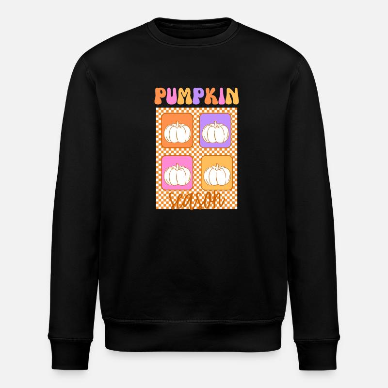 🎃 Saison des citrouilles – Style 🍂 rétro - Sweat bio ROLLER Stanley/Stella Unisexe - noir