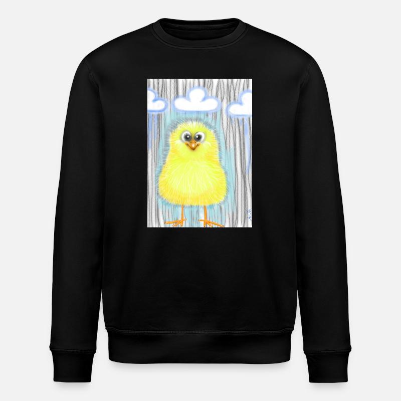 Mignon caneton jaune sous la pluie - Sweat bio ROLLER Stanley/Stella Unisexe - noir