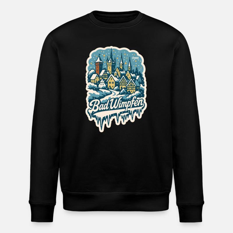 Bad Wimpfen Kraichgau Winterlandschaft   - Stanley/Stella Unisex Bio-Sweatshirt ROLLER - Schwarz