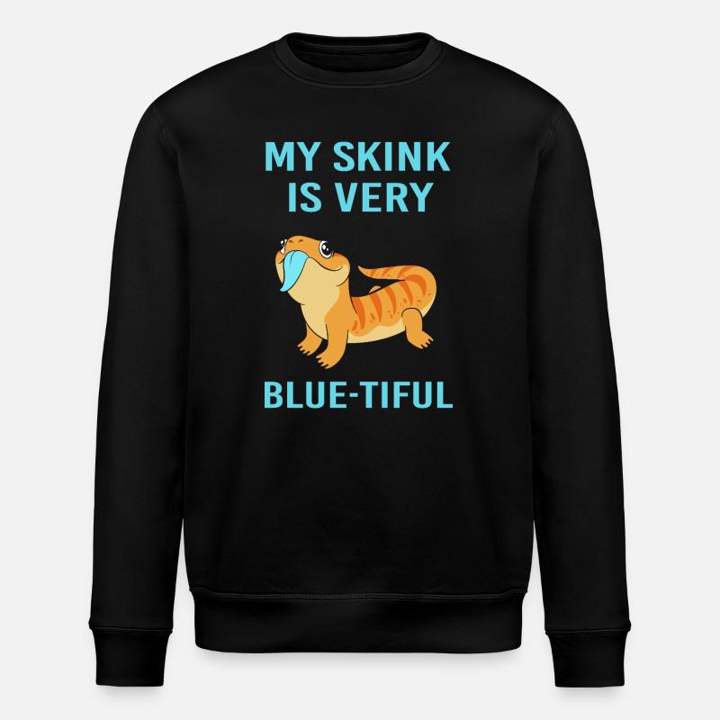 Langue bleue lézard - Sweat bio ROLLER Stanley/Stella Unisexe - noir