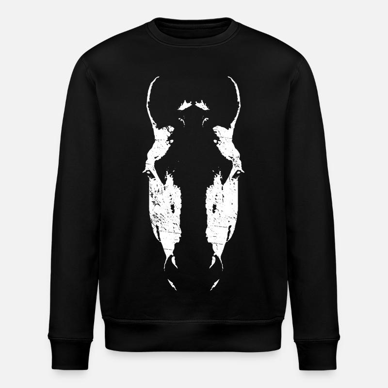 Minimalistische Pferdekopf-Silhouette - Stanley/Stella Unisex Bio-Sweatshirt ROLLER - Schwarz