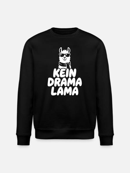 No drama Lama - Stanley/Stella ROLLER Unisex Organic Sweatshirt - black