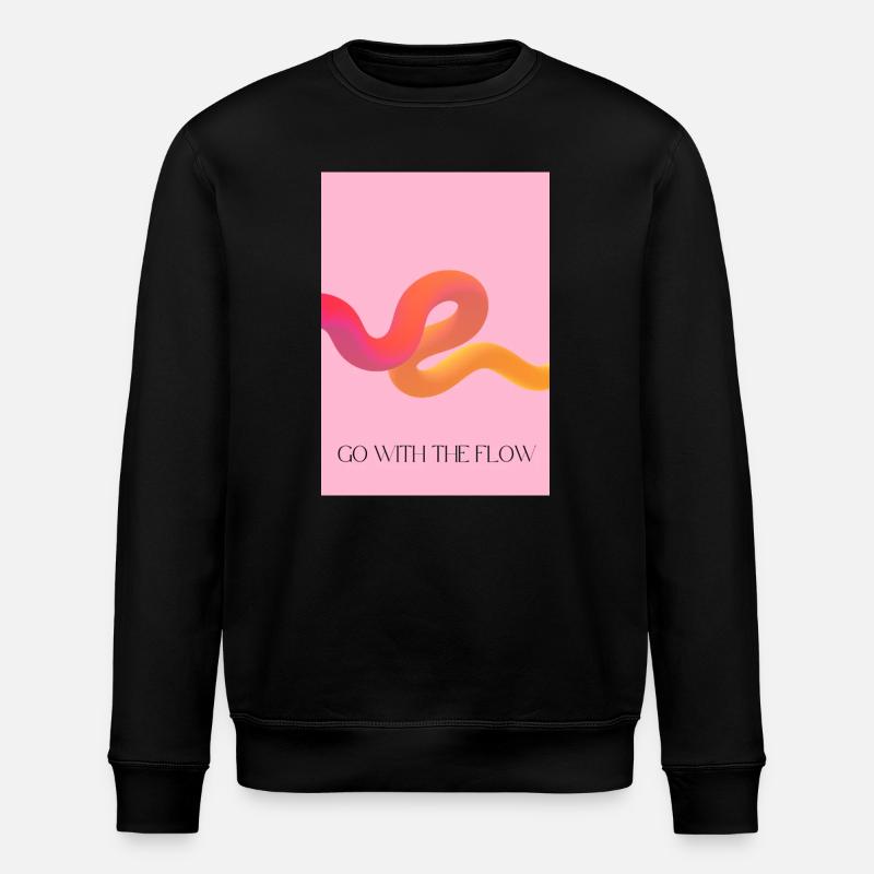 Mit dem Strom schwimmen - Stanley/Stella Unisex Bio-Sweatshirt ROLLER - Schwarz