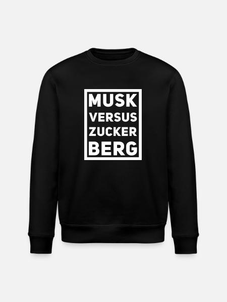 Musk versus Zuckerberg Kontrast - Stanley/Stella Unisex Bio-Sweatshirt ROLLER - Schwarz