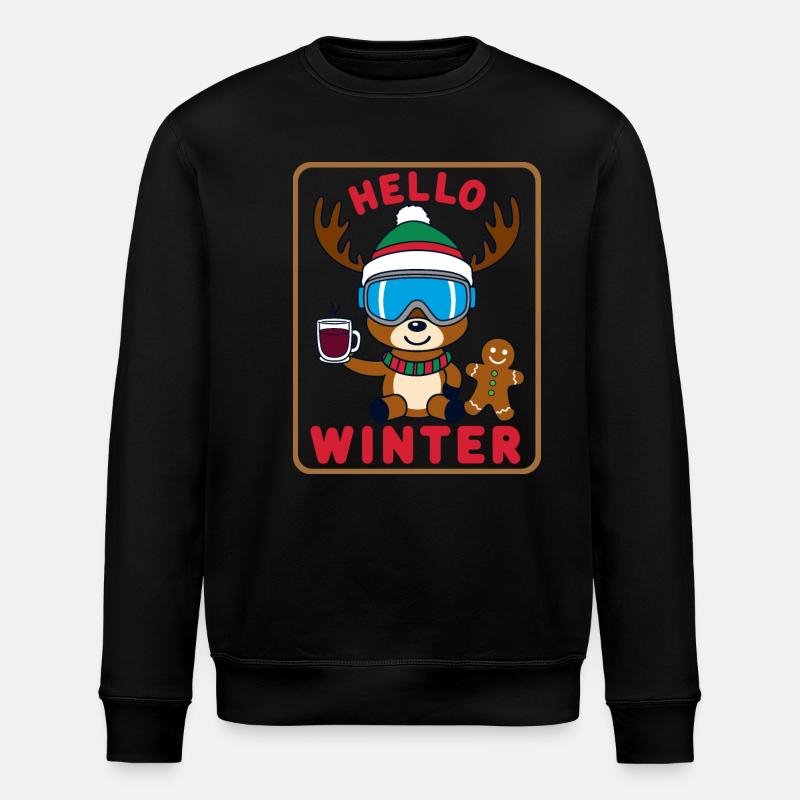 Renne mignon - Sweat bio ROLLER Stanley/Stella Unisexe - noir
