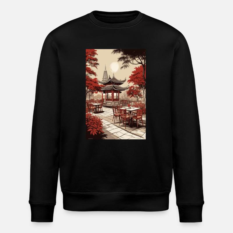 Asiatisches Kaffee - Stanley/Stella Unisex Bio-Sweatshirt ROLLER - Schwarz