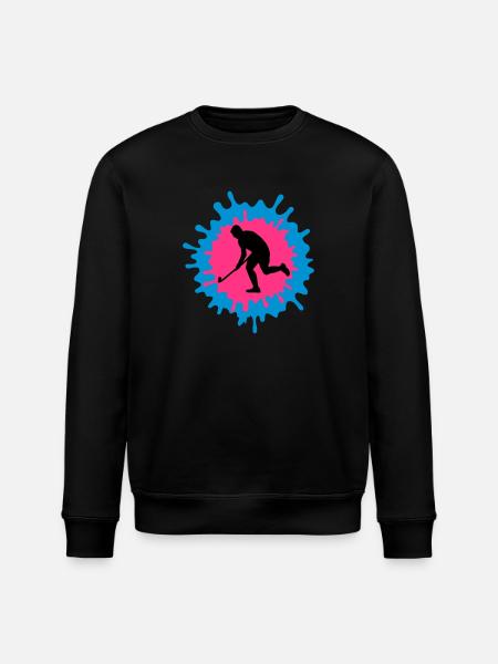 3D hockey - Stanley/Stella ROLLER Unisex Organic Sweatshirt - black