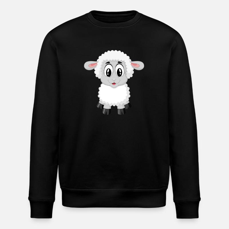 Lamm süß Kinder - Stanley/Stella Unisex Bio-Sweatshirt ROLLER - Schwarz