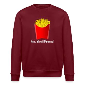 Frites frites idée cadeau - Sweat bio ROLLER Stanley/Stella Unisexe - bordeaux - Devant - Nik (191cm)
