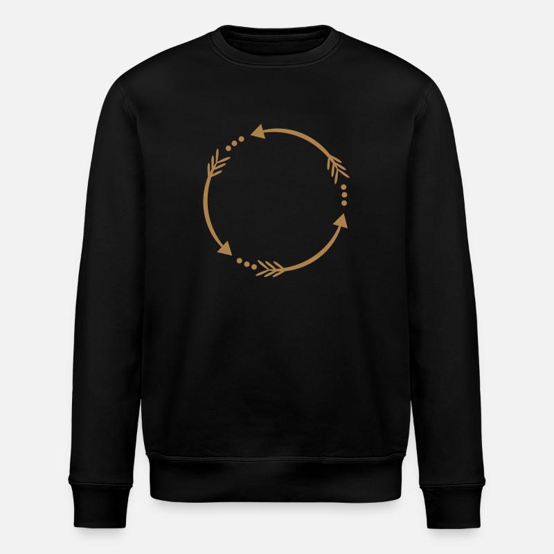 Circle frame - Stanley/Stella ROLLER Unisex Organic Sweatshirt - black