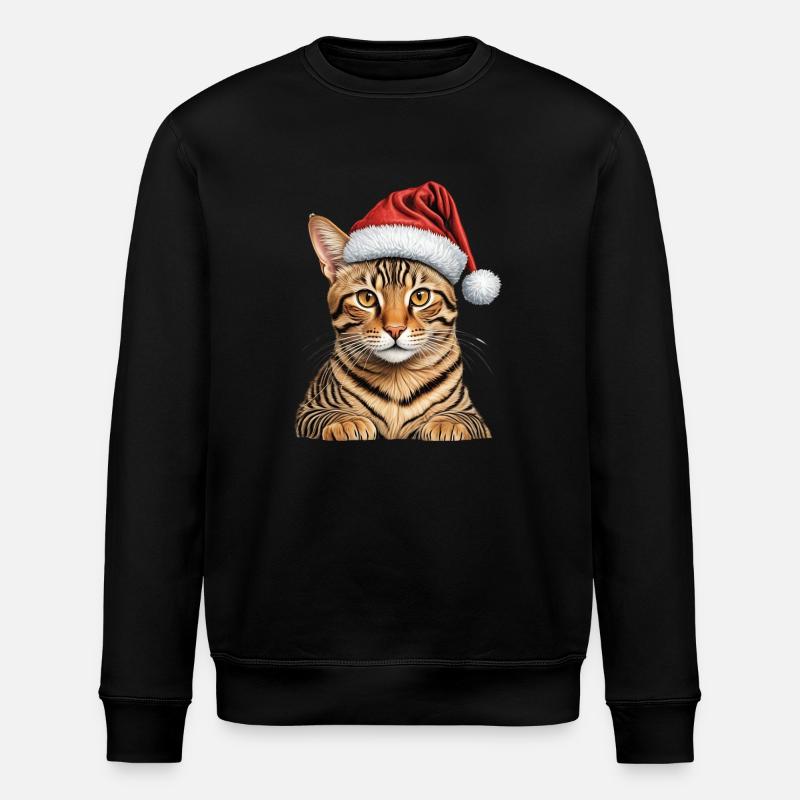 Chat Bengale de Noël - Sweat bio ROLLER Stanley/Stella Unisexe - noir