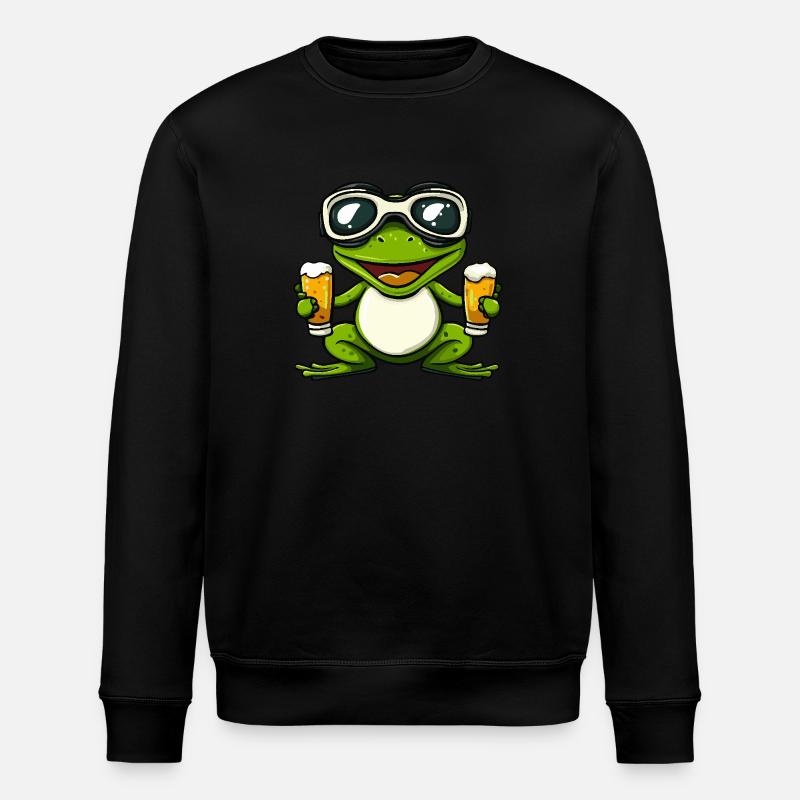 Frosch Apres Ski Bier - Stanley/Stella Unisex Bio-Sweatshirt ROLLER - Schwarz