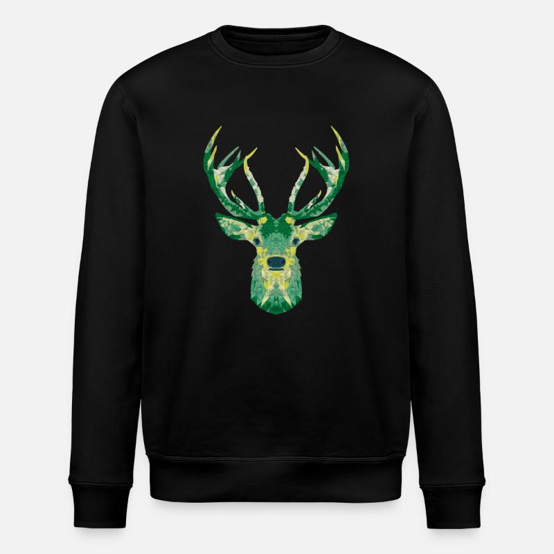 Hirsche - Stanley/Stella Unisex Bio-Sweatshirt ROLLER - Schwarz