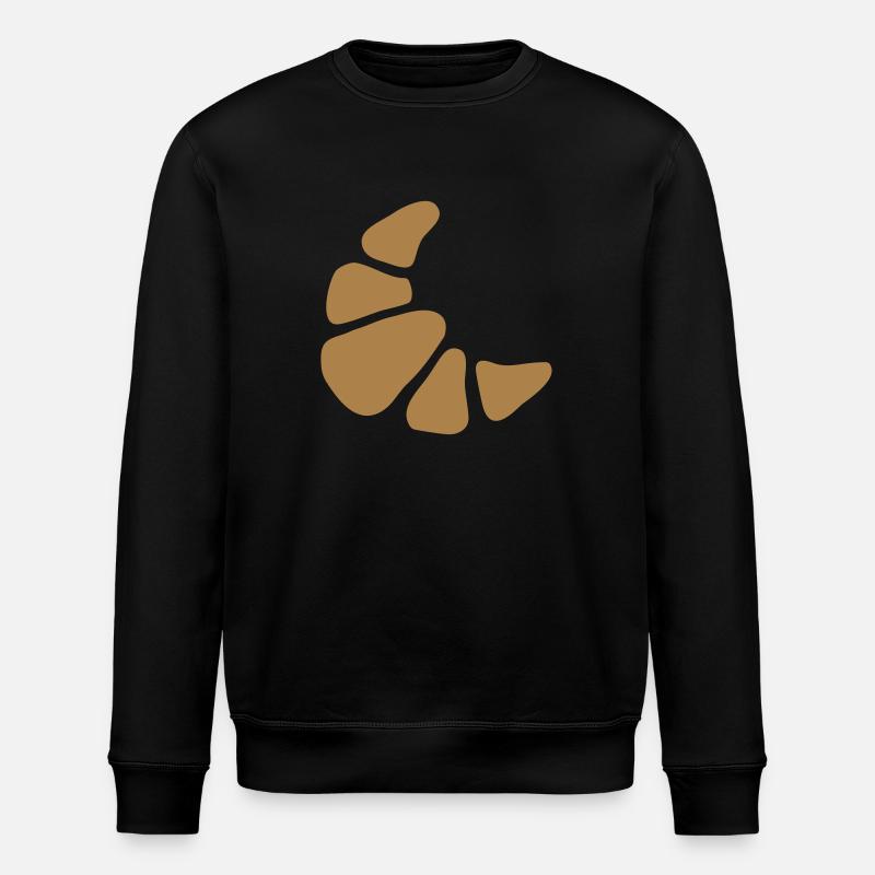 Croissant Croissant Bread Roll Breakfast - Stanley/Stella ROLLER Unisex Organic Sweatshirt - black