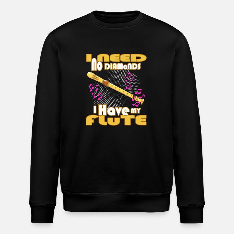 flöte blasmusik klarinette - Stanley/Stella Unisex Bio-Sweatshirt ROLLER - Schwarz