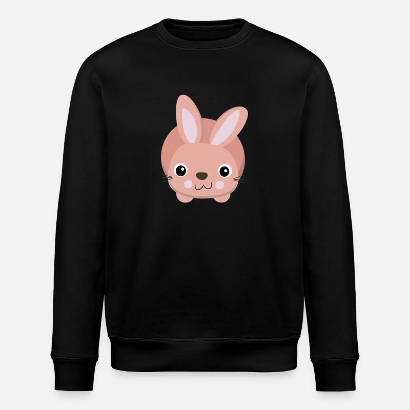 süßes rosa Häschen - Stanley/Stella ROLLER Unisex Organic Sweatshirt - black