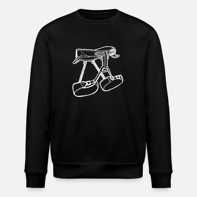 Climbing Harness - Climbing T-Shirt - Stanley/Stella ROLLER Unisex Organic Sweatshirt - black