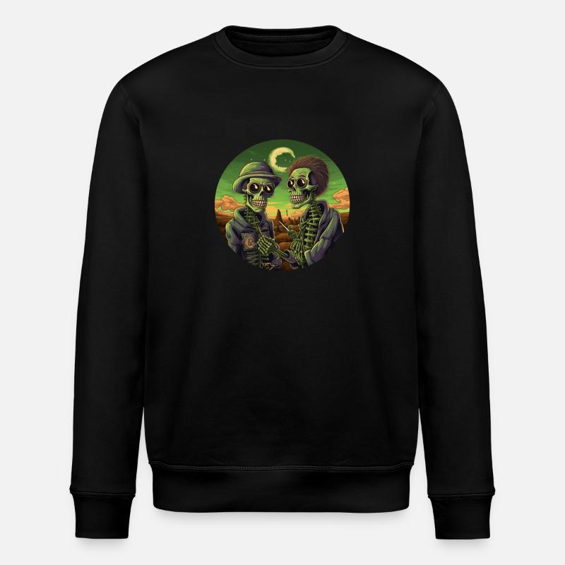 Zombie Duo - Stanley/Stella ROLLER Unisex Organic Sweatshirt - black