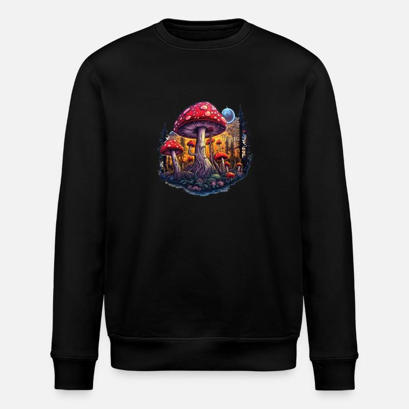 Die Pilzwelt - Stanley/Stella Unisex Bio-Sweatshirt ROLLER - Schwarz