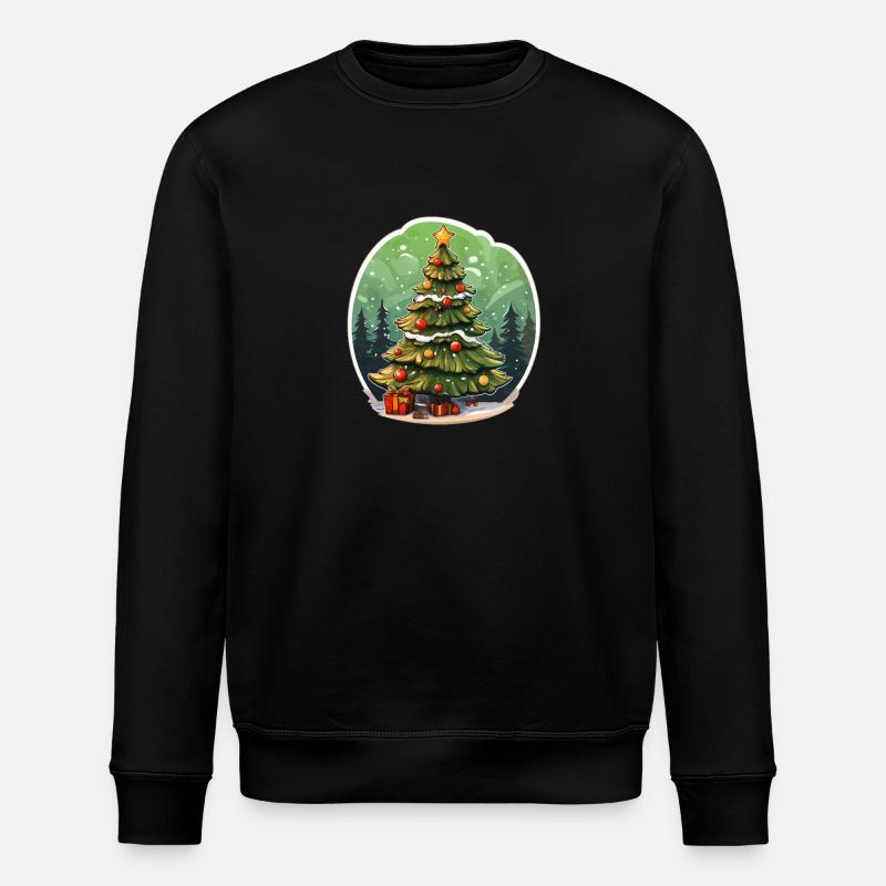 Weihnachtsbaum - Stanley/Stella Unisex Bio-Sweatshirt ROLLER - Schwarz