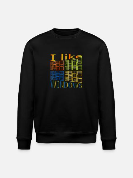 I like Windows - Stanley/Stella Unisex Bio-Sweatshirt ROLLER - Schwarz