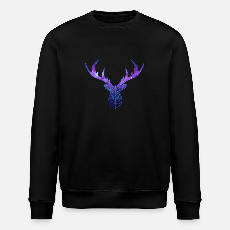 Cerf Low Poly Cosmos - Stanley/Stella Unisex Bio-Sweatshirt ROLLER - Schwarz