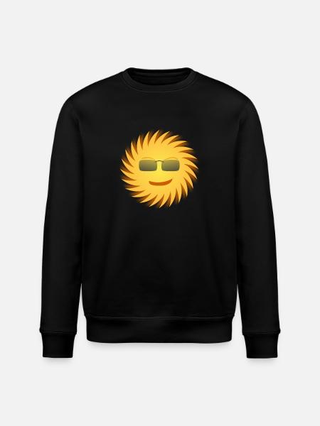 Sun with sunglasses. Gift - Stanley/Stella ROLLER Unisex Organic Sweatshirt - black