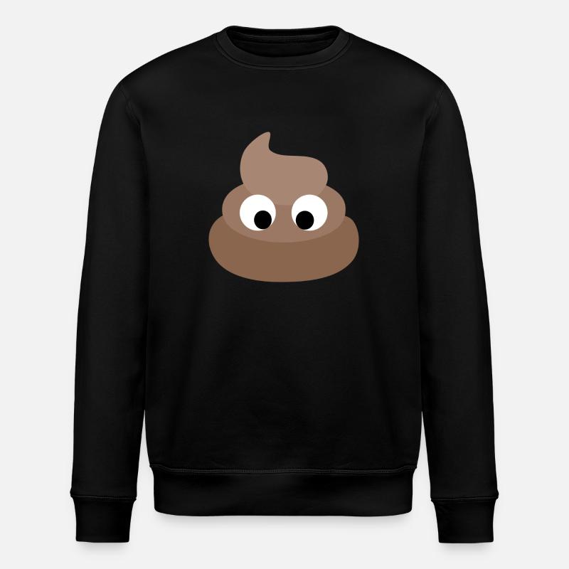 Caca d’émoji tas de merde - Sweat bio ROLLER Stanley/Stella Unisexe - noir