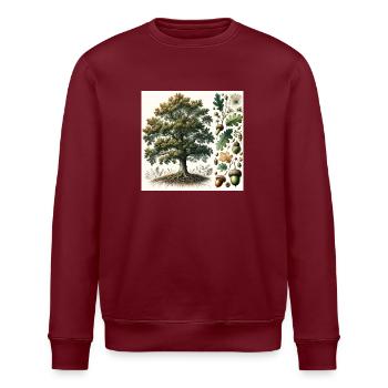 Eiche Botanik - Stanley/Stella Unisex Bio-Sweatshirt ROLLER - Burgunderrot - Vorne - Nik (191cm)