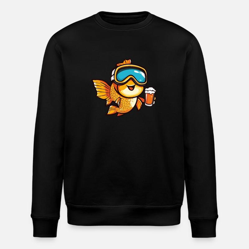 Bière d’après-ski Goldfish - Sweat bio ROLLER Stanley/Stella Unisexe - noir