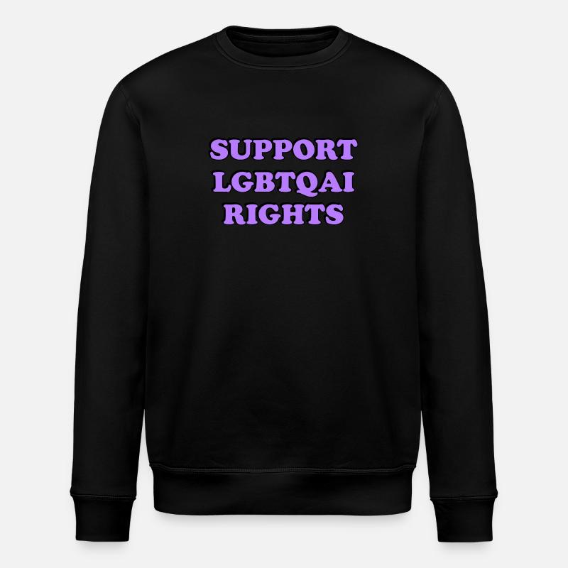 Support LGBT Rights - Stanley/Stella ROLLER Unisex Organic Sweatshirt - black