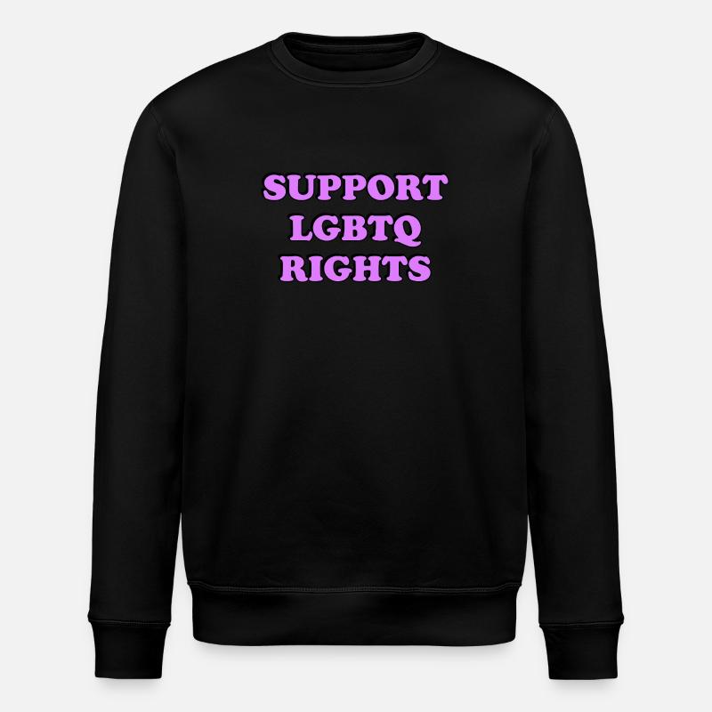 Support LGBT Rights - Stanley/Stella ROLLER Unisex Organic Sweatshirt - black