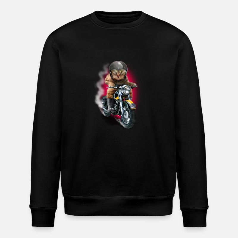 CAT RIDER - Sweat bio ROLLER Stanley/Stella Unisexe - noir