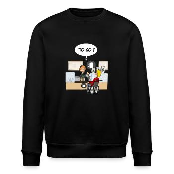 To go? - Stanley/Stella Unisex Bio-Sweatshirt ROLLER - Schwarz - Vorne - Nik (191cm)