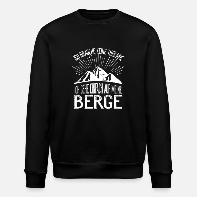 Berge Therapie - Stanley/Stella Unisex Bio-Sweatshirt ROLLER - Schwarz