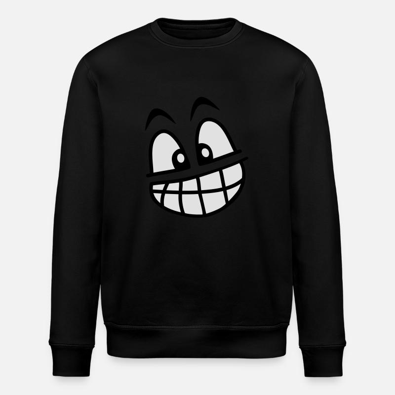 grin_face_2c - Sweat bio ROLLER Stanley/Stella Unisexe - noir