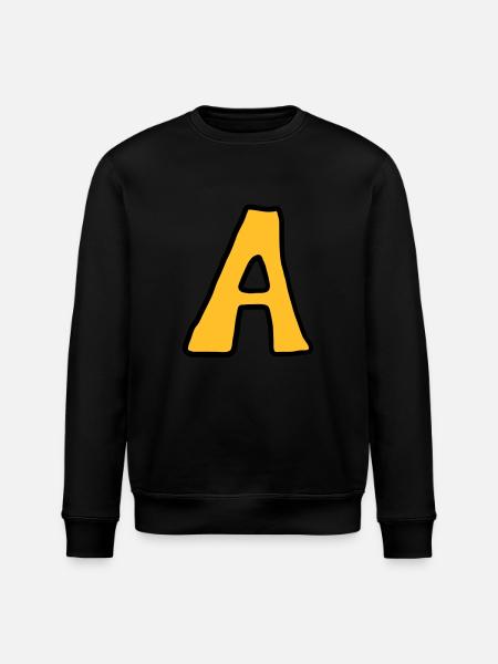 Letter A comic cartoon - Stanley/Stella ROLLER Unisex Organic Sweatshirt - black