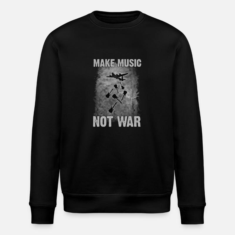 Make Music, not War. - Stanley/Stella ROLLER Unisex Organic Sweatshirt - black