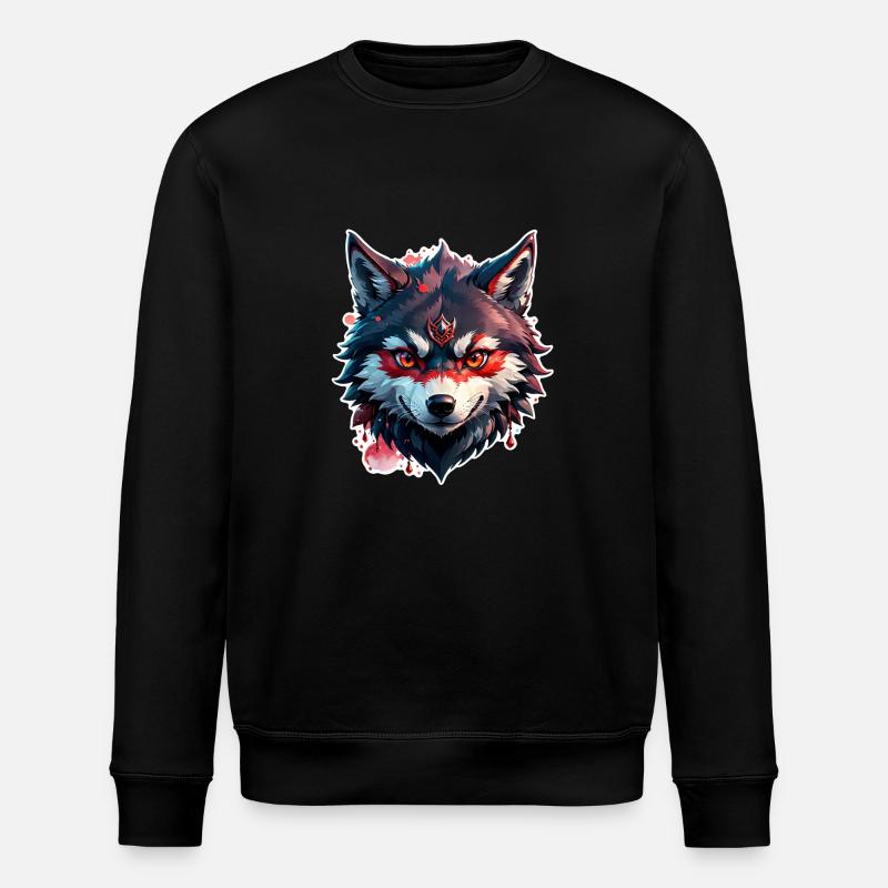 Wolf Tattoo - Stanley/Stella Unisex Bio-Sweatshirt ROLLER - Schwarz