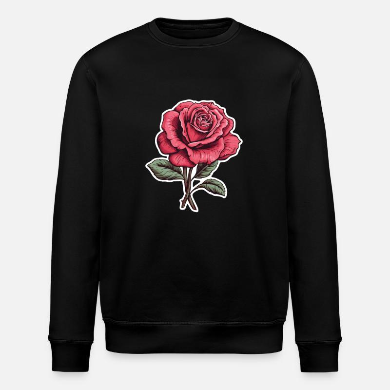 Rose rose - Sweat bio ROLLER Stanley/Stella Unisexe - noir