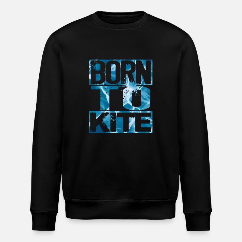 Born to Kite - Stanley/Stella Unisex Bio-Sweatshirt ROLLER - Schwarz