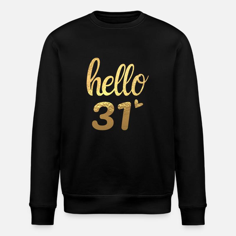 Hello 31 Gold - Stanley/Stella ROLLER Unisex Organic Sweatshirt - black
