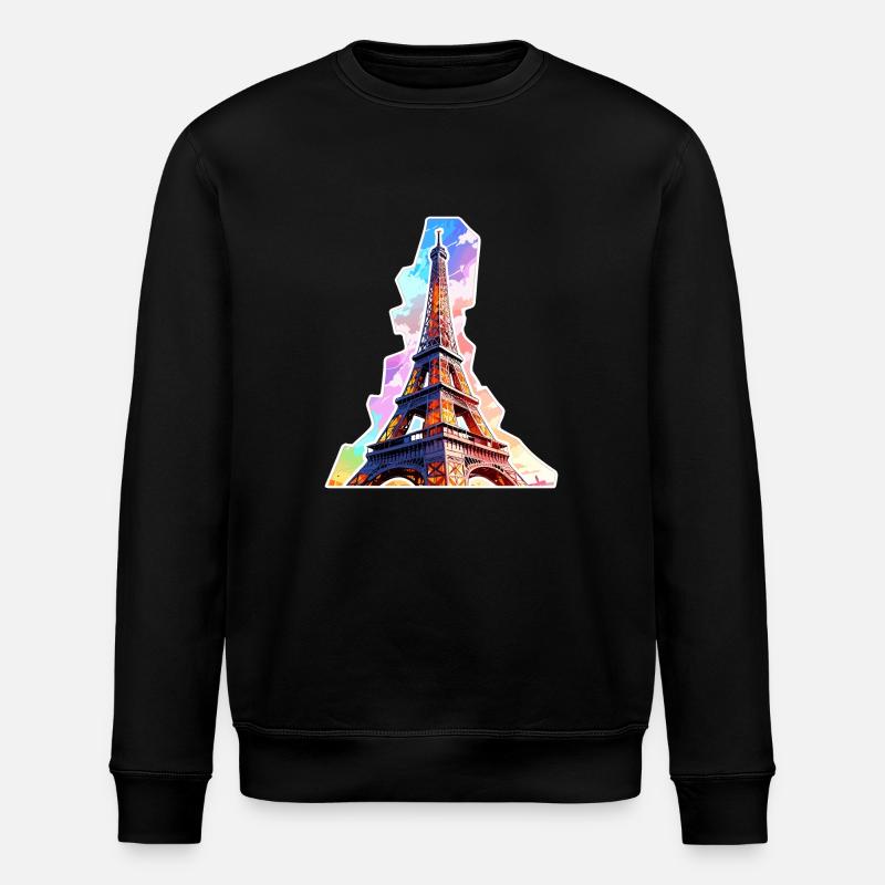 Eiffel tower #14 - Stanley/Stella ROLLER Unisex Organic Sweatshirt - black
