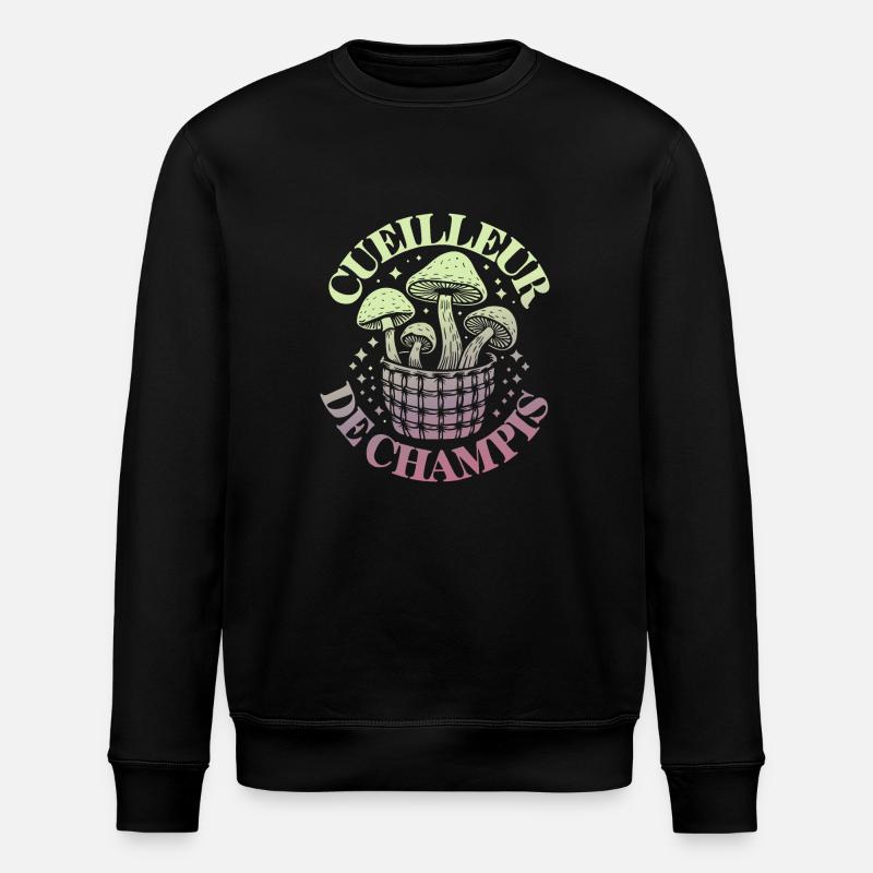Cueilleur de Champis - Sweat bio ROLLER Stanley/Stella Unisexe - noir